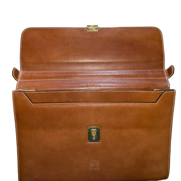 Loewe LOEWE Madrid Vintage Leather Men’s Briefcase - Picture 10 of 16